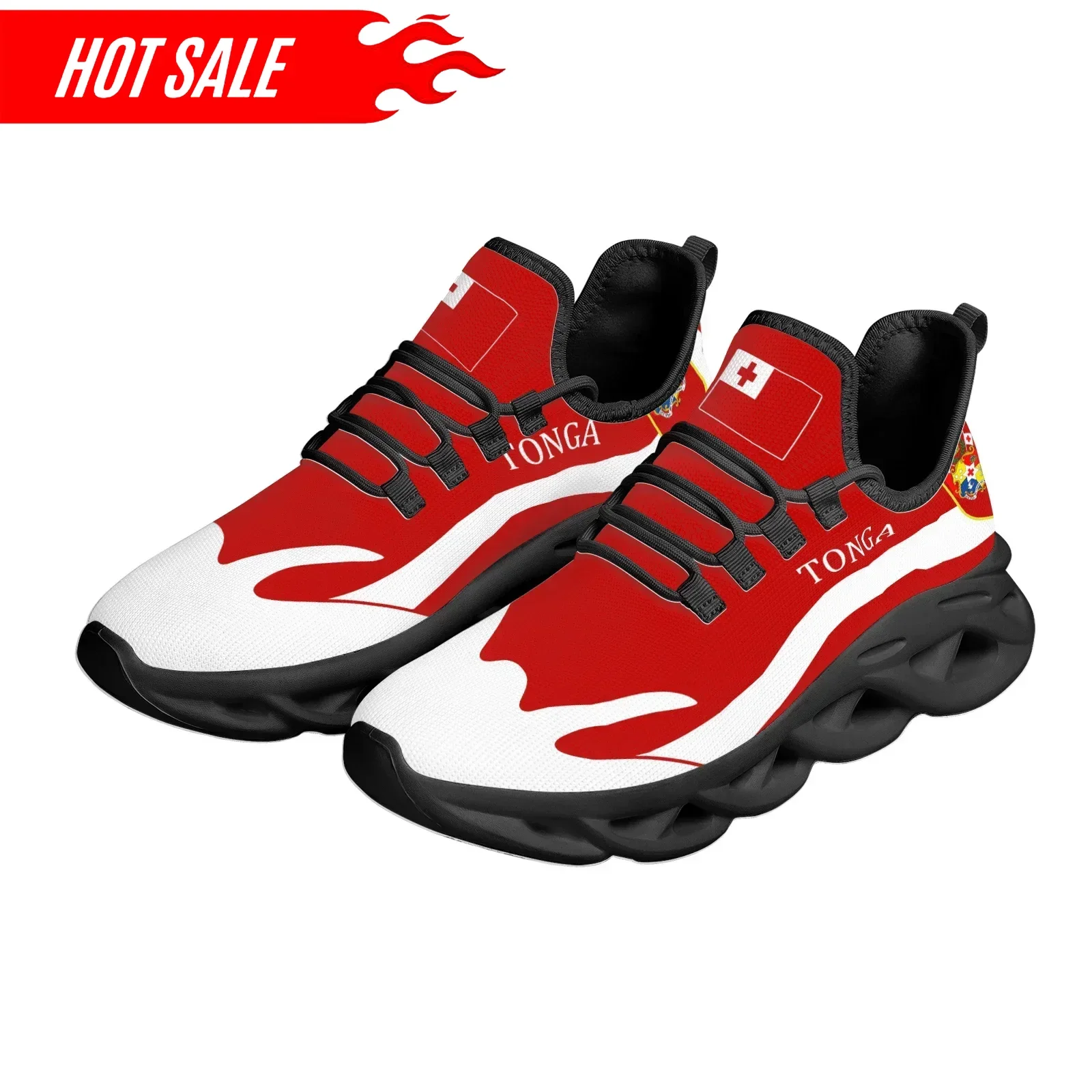 Men Shoes Red Bottom - Red Trendy Tonga National Flag Design