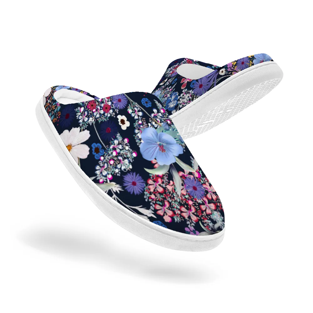 Men'S Shoes Quality - Classic floral print cotton slippers, high-quality