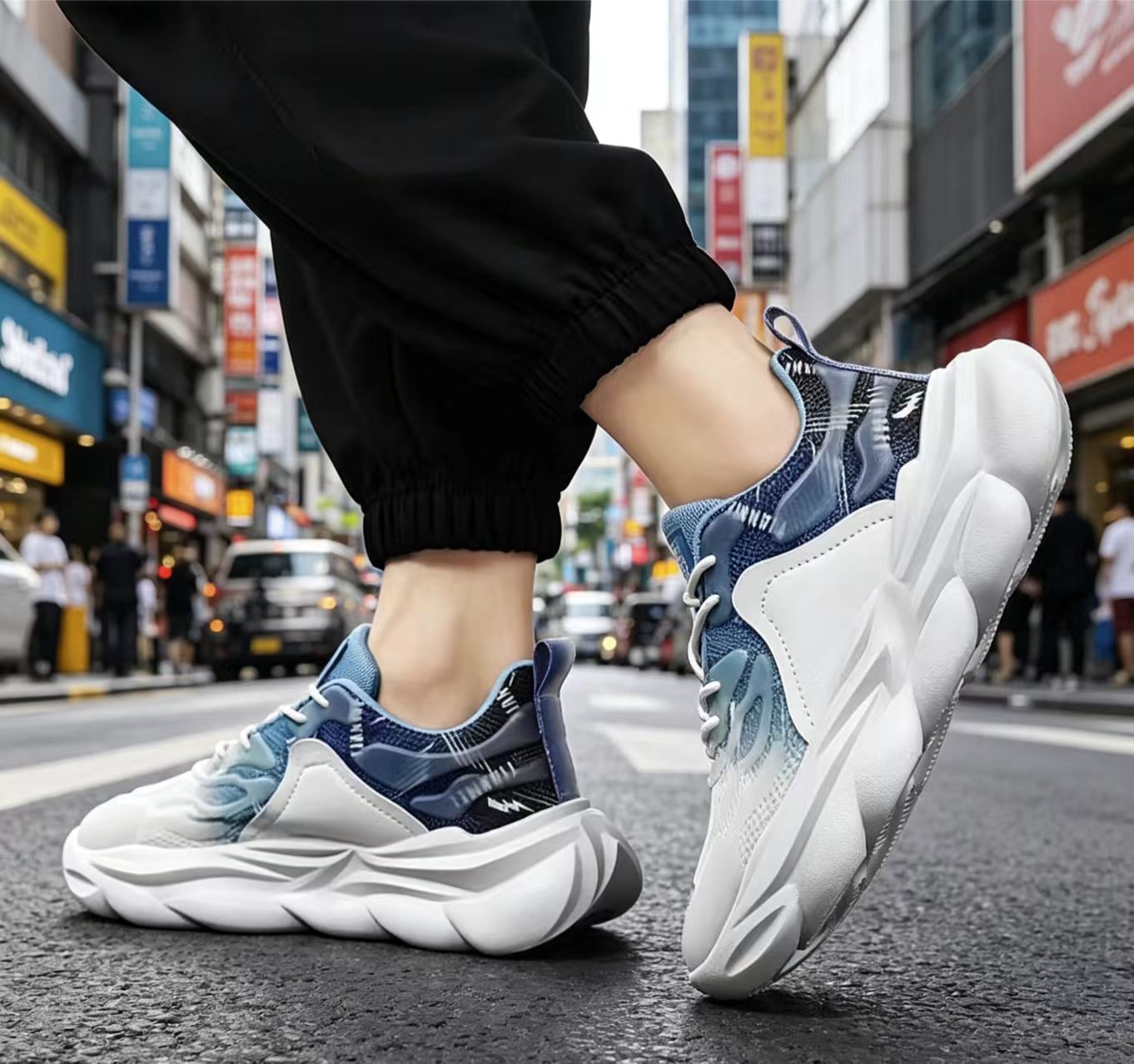Men'S Shoes That Make You Taller - Men's Thick-soled Dad Shoes With Breathable