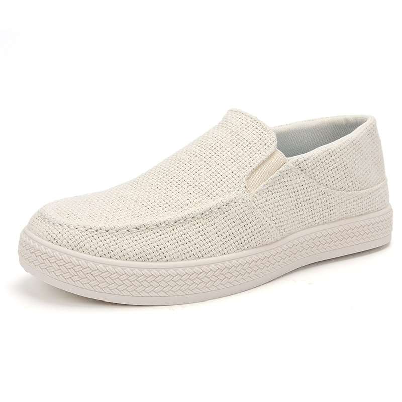 Men'S Shoes For Sale - Men Linen Slip On Loafers Breathable