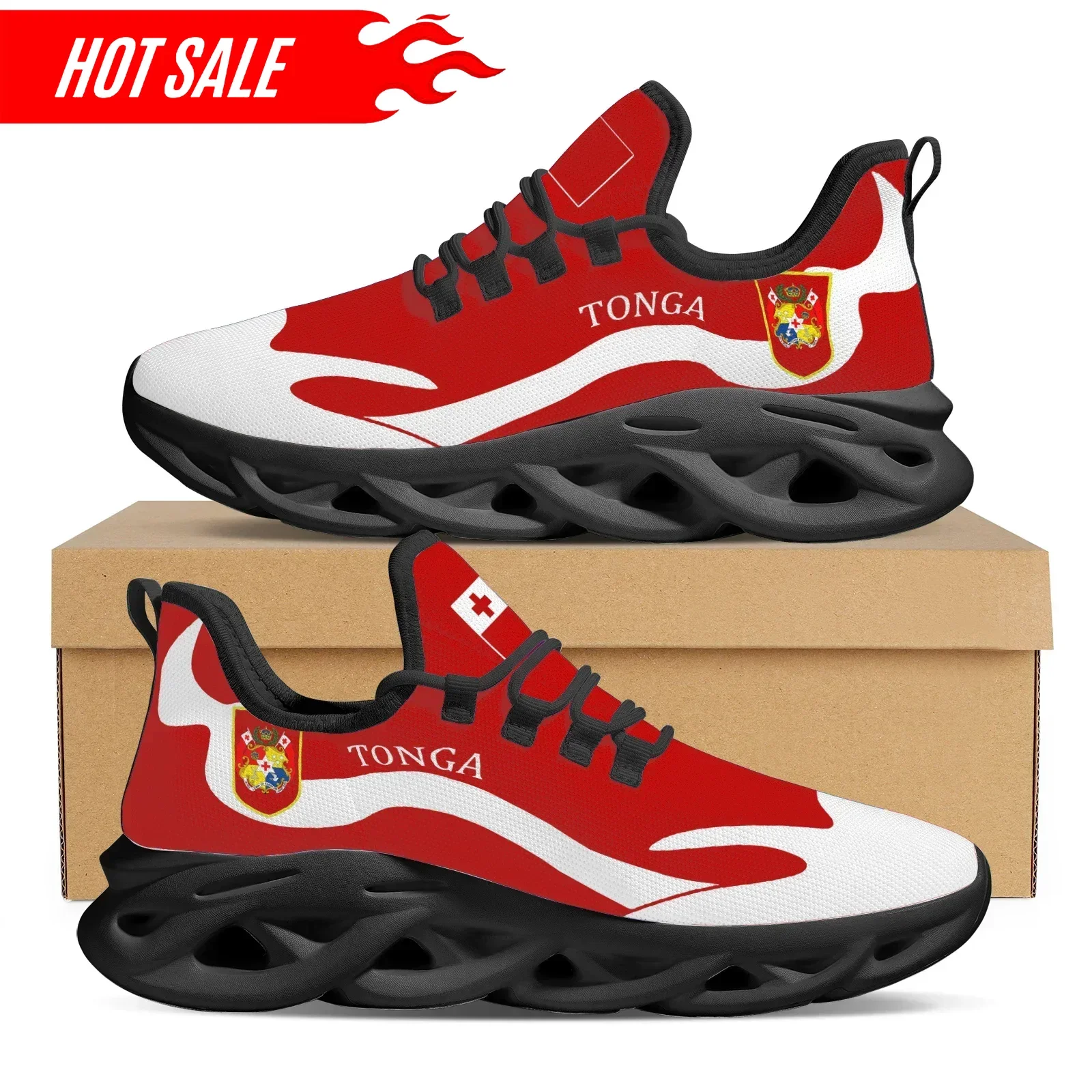 Red Trendy Tonga National Flag - đánh giá và giá Men Shoes Red Bottom