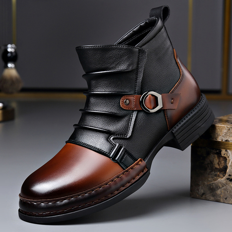 Autumn Winter Retro Ankle Boot - đánh giá và giá Men'S Shoes Zipper
