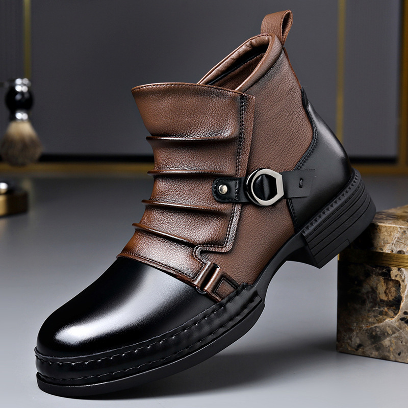 Autumn Winter Retro Ankle Boot - đánh giá và giá Men'S Shoes Zipper