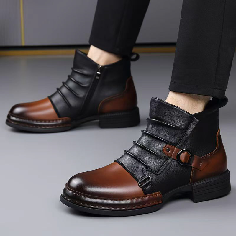Autumn Winter Retro Ankle Boot - đánh giá và giá Men'S Shoes Zipper