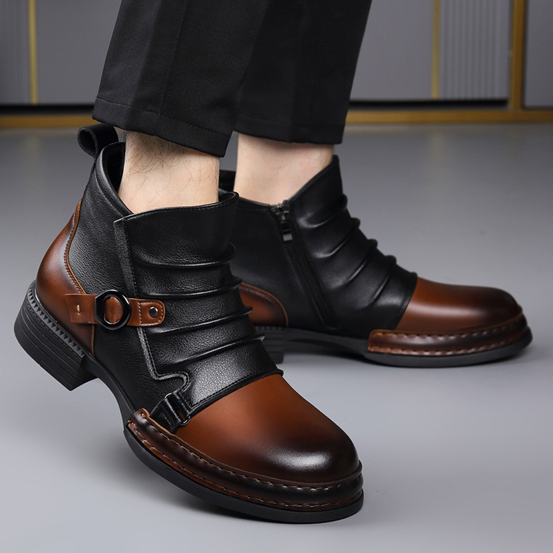 Autumn Winter Retro Ankle Boot - đánh giá và giá Men'S Shoes Zipper
