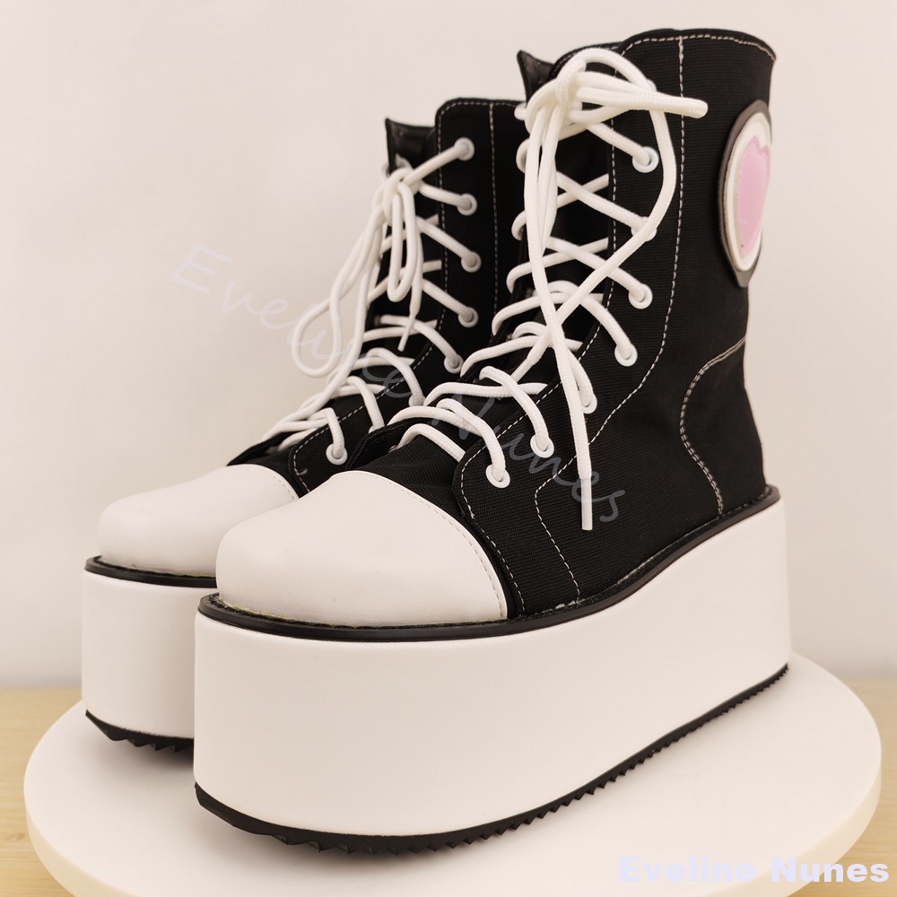 Thick-soled High-top Canvas Sh - đánh giá và giá Canvas Sneaker High