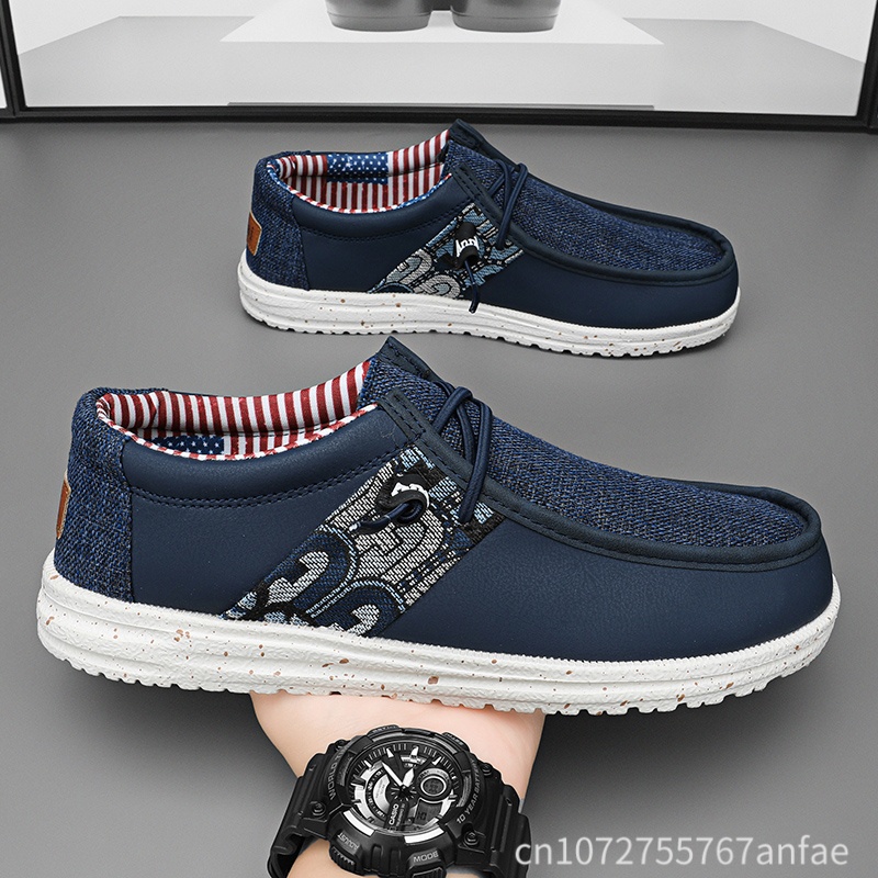 Hot Sale Blue/Black Men Loafer - đánh giá và giá Men Shoes Sale