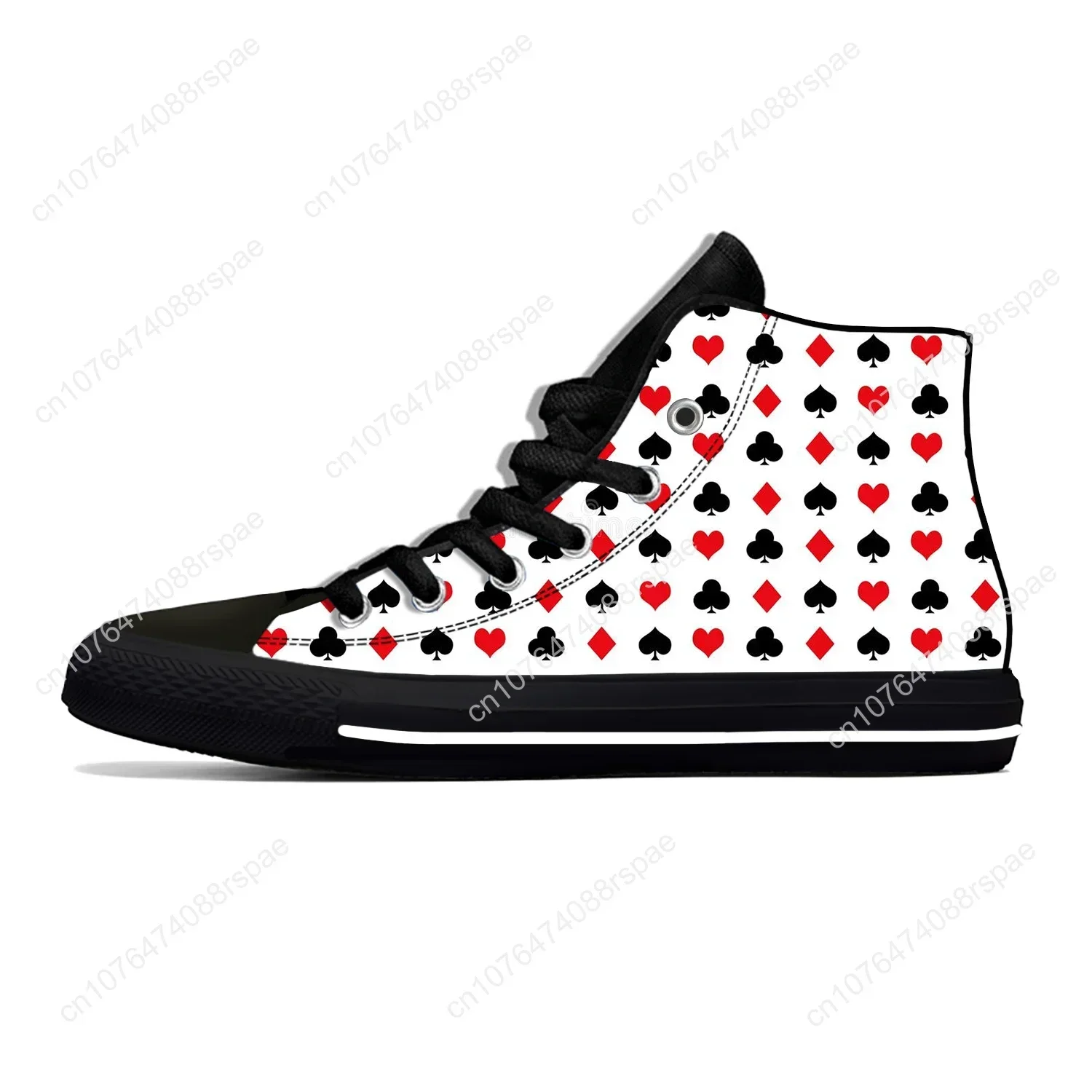 Summer Playing Card Symbol Pok - đánh giá và giá Canvas Sneaker High