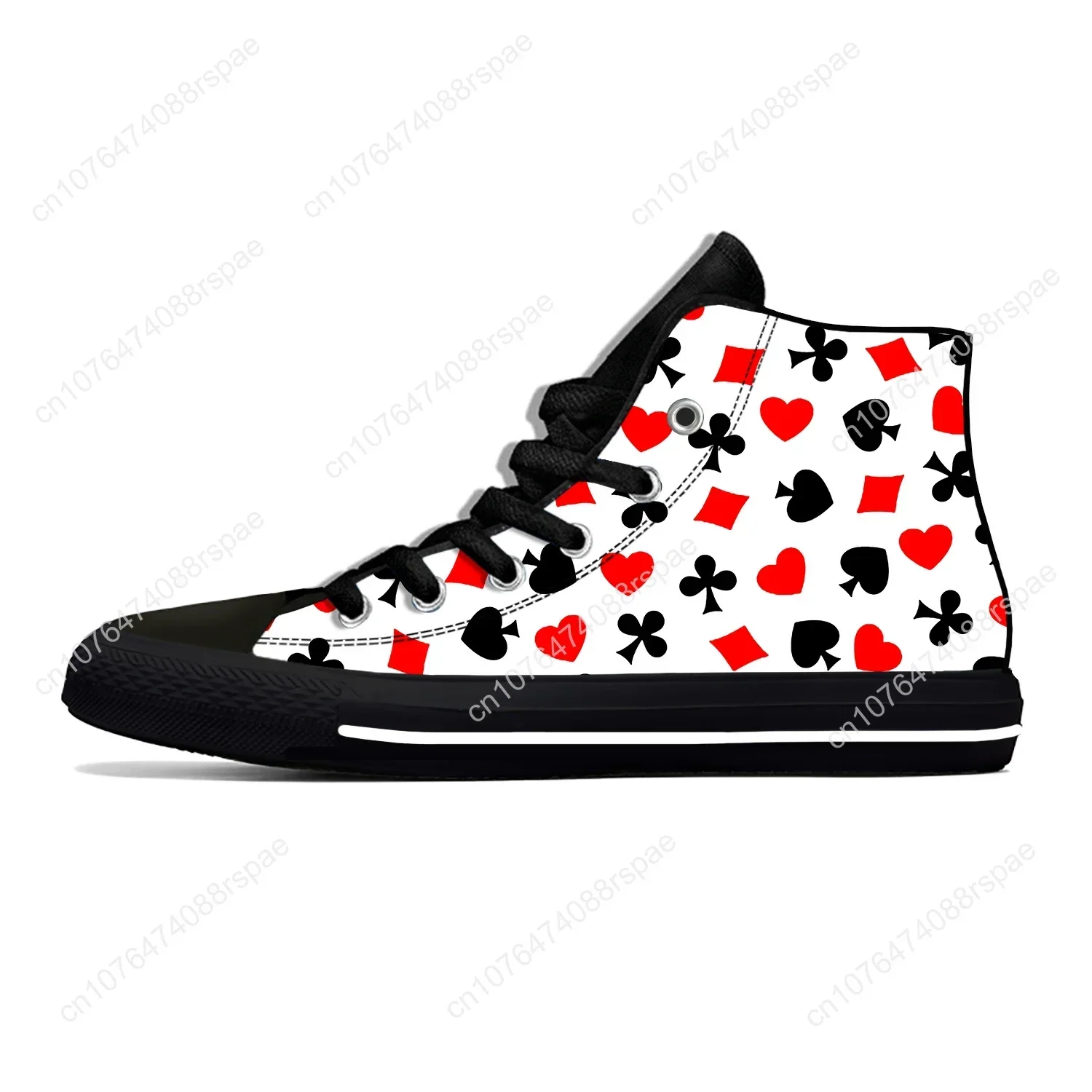 Summer Playing Card Symbol Pok - đánh giá và giá Canvas Sneaker High