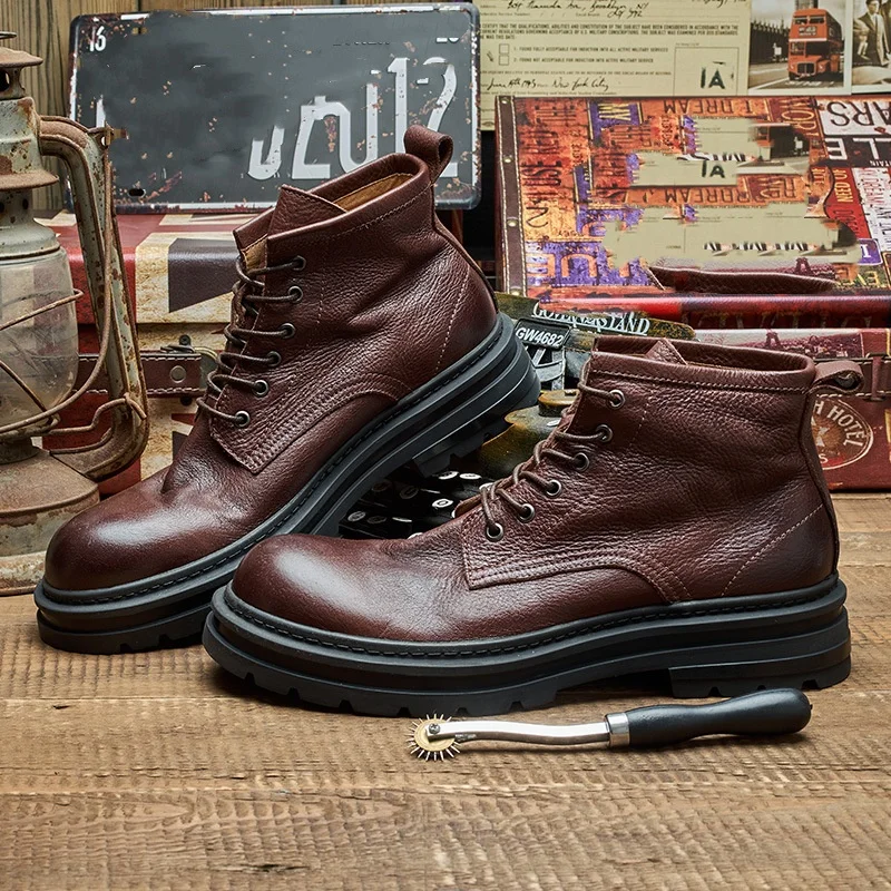 Men's Retro Ankle Leather Boot - đánh giá và giá Men'S Shoes Quality Brands