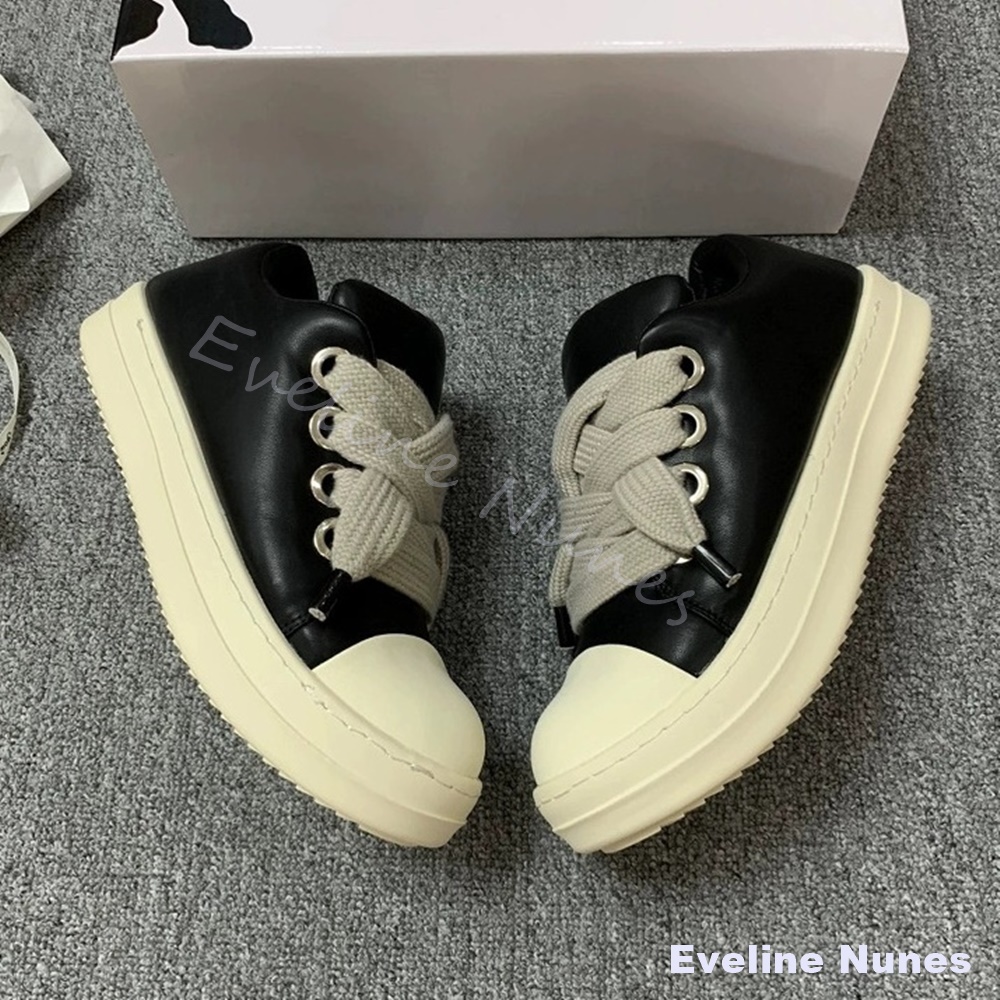 Unisex Black Leather Platform  - đánh giá và giá Canvas Sneaker High