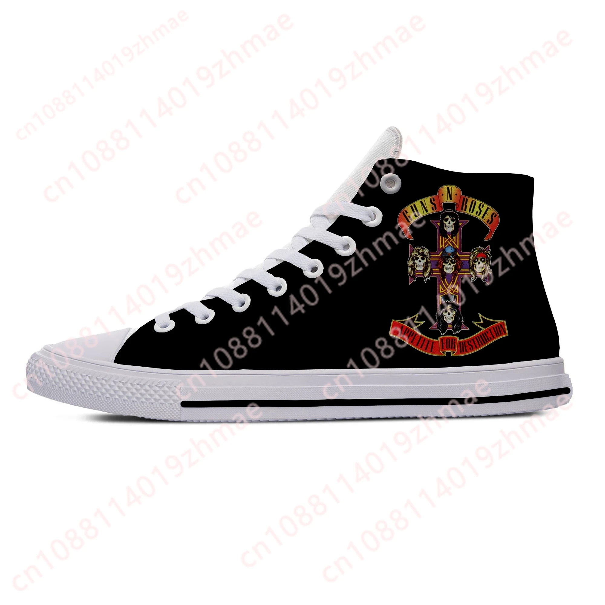 Hot 3D Guns N Rose Heavy Metal - đánh giá và giá Canvas Sneaker High