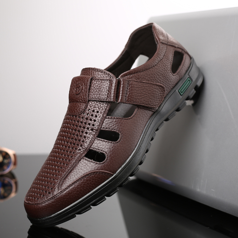 Men's Genuine Leather Sandals  - đánh giá và giá Men Shoes Eu To Us