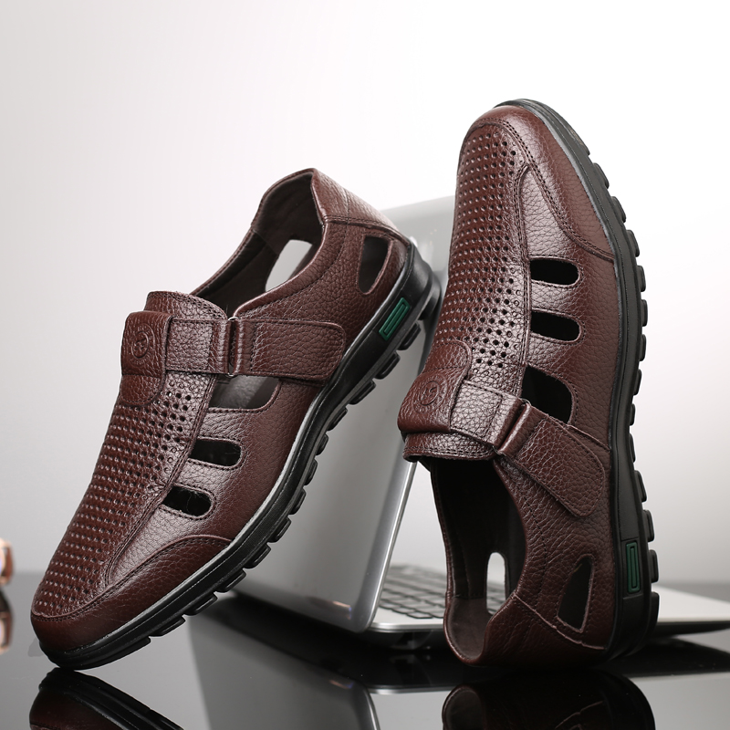 Men's Genuine Leather Sandals  - đánh giá và giá Men Shoes Eu To Us