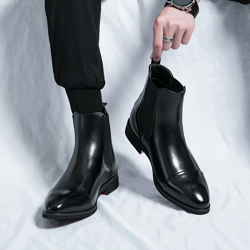 Men's Boots Business Ankle Boo - đánh giá và giá Men Shoes Red Bottom