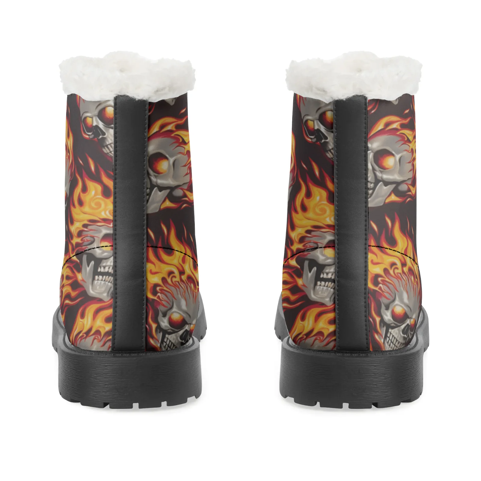 Fire Skull Patterns Snow Boots - đánh giá và giá Men Shoes Eu To Us
